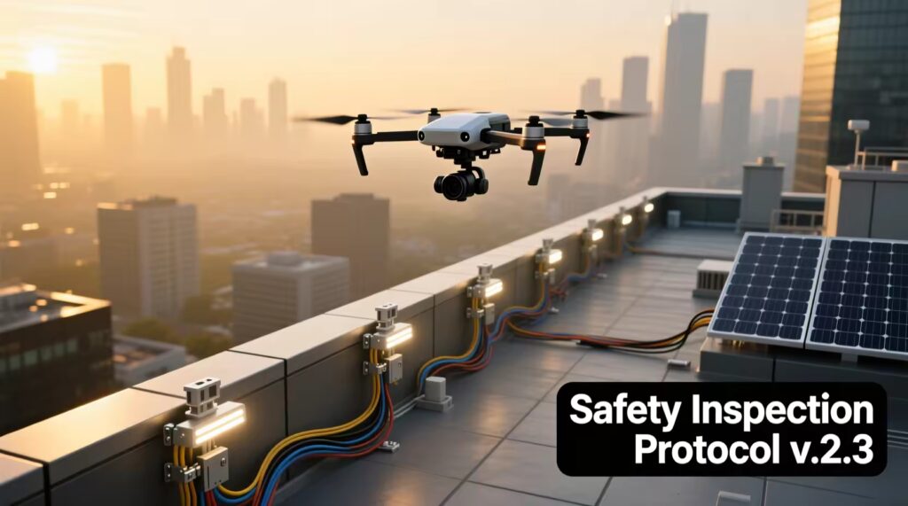 image of drone performing safety flight inspection