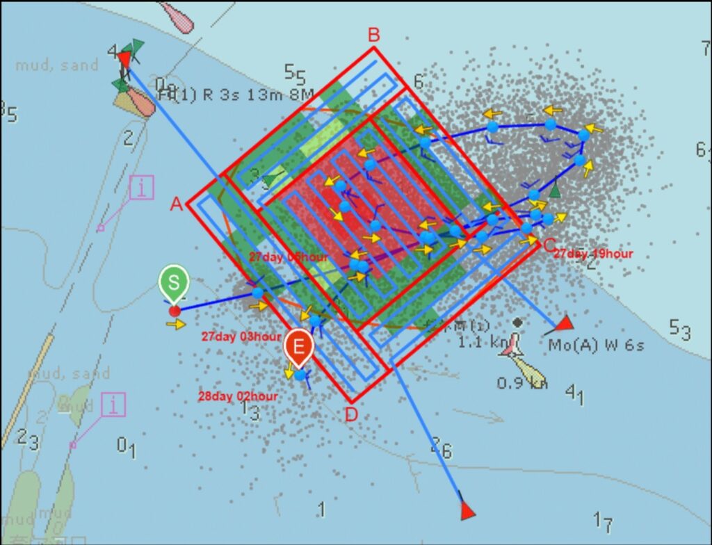 image of search and rescue plan grid
